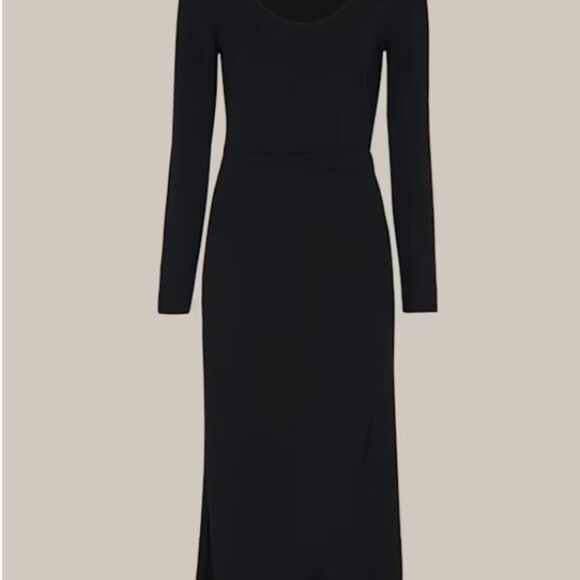 Whistles Black Jersey Wrap Dress - Picture 2 of 11